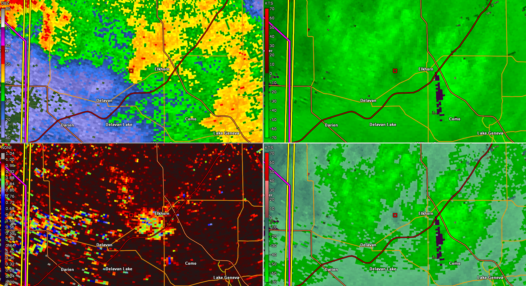 Severe Thunderstorms And Tornadoes March 31 2023 Updated 4 3 23   4 Panel KMKX 0113z April 1 2023 Elkhorn TDS 